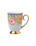 Maisie Floral Footed Mug in Blue