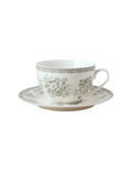 Aster Cup & Saucer Set in Green Toile