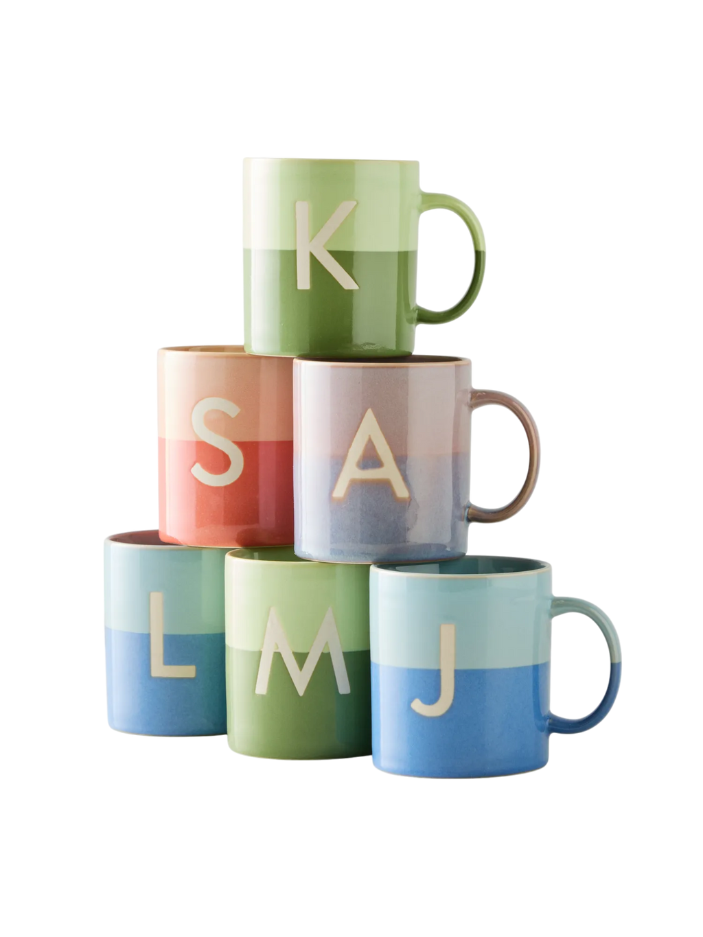 Color Block Monogram Mug