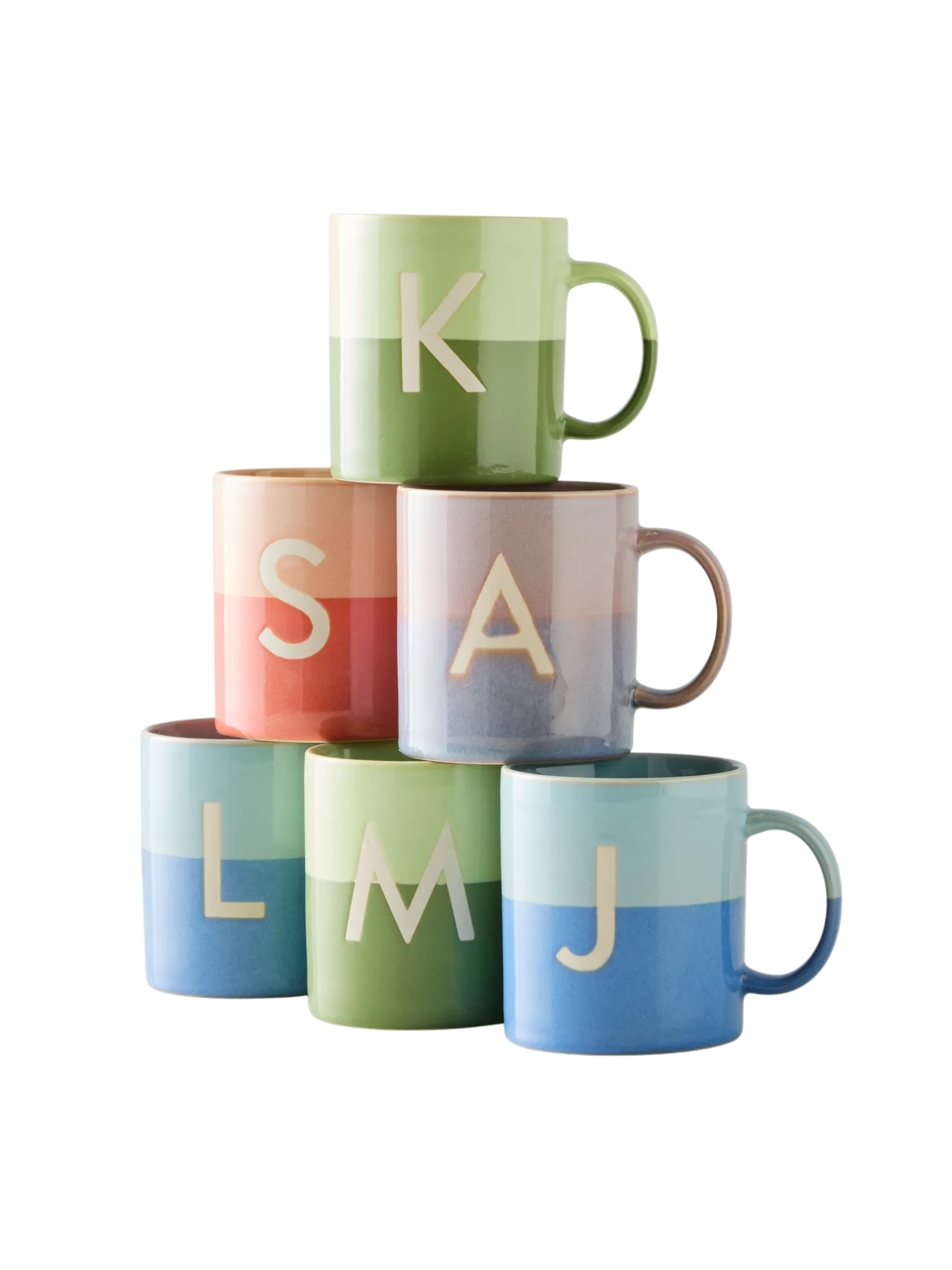 Color Block Monogram Mug
