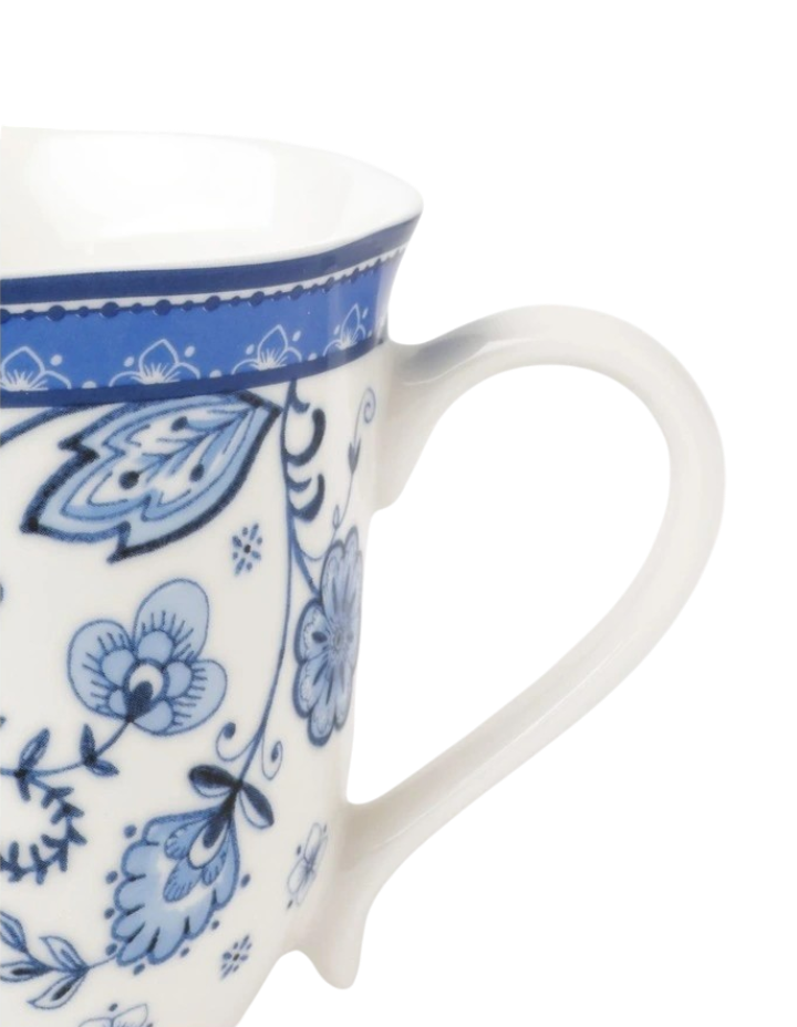 Indigo Floral Mug Set of 2 in Blue