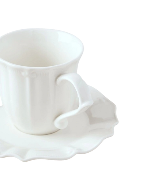 Bella Cup & Saucer Set in White