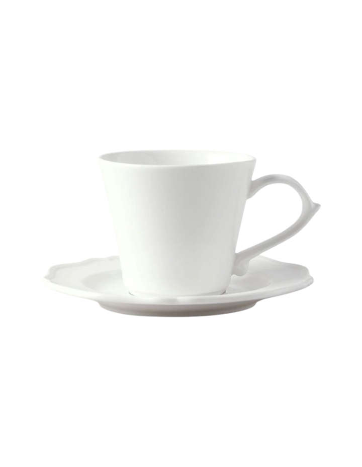 Heritage Scalloped Cup & Saucer White