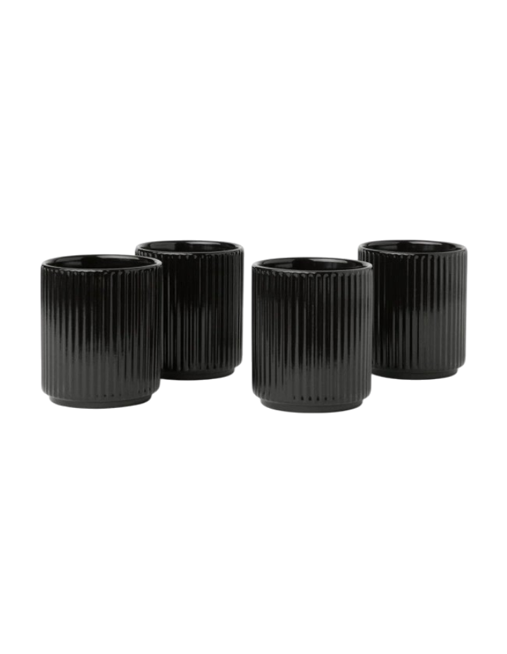 Cottesloe Latte Cup Set of 4 in Black