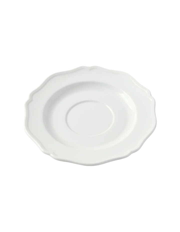 Heritage Scalloped Cup & Saucer White