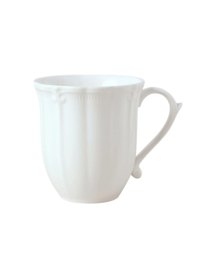 Bella Scalloped Mug in White