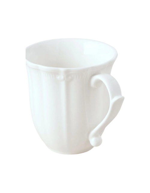 Bella Scalloped Mug in White