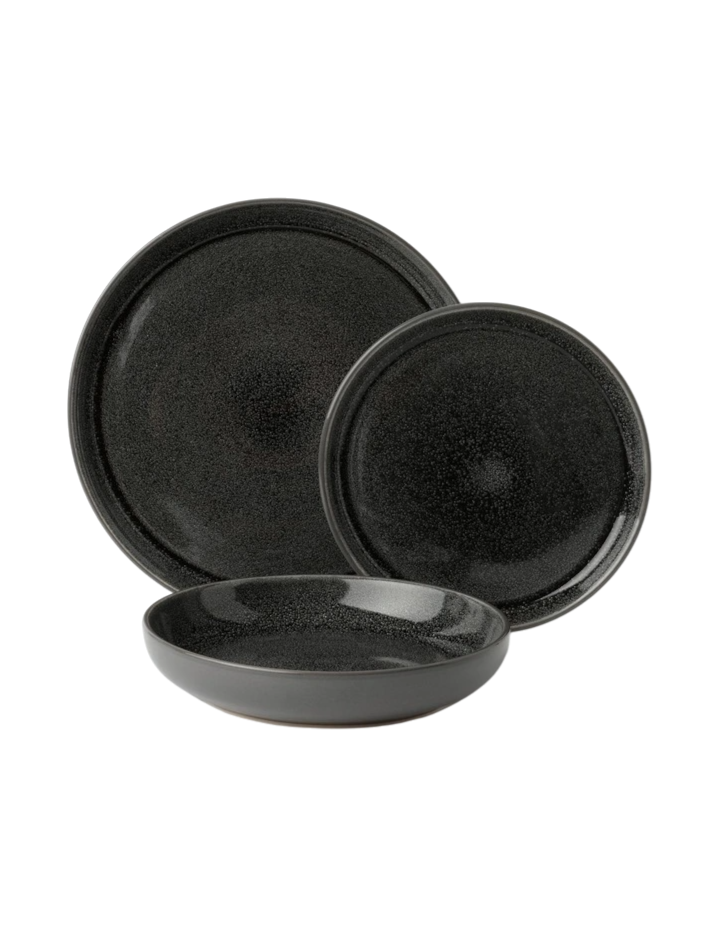 Chadwick Dinner Set 12 Piece - Charcoal