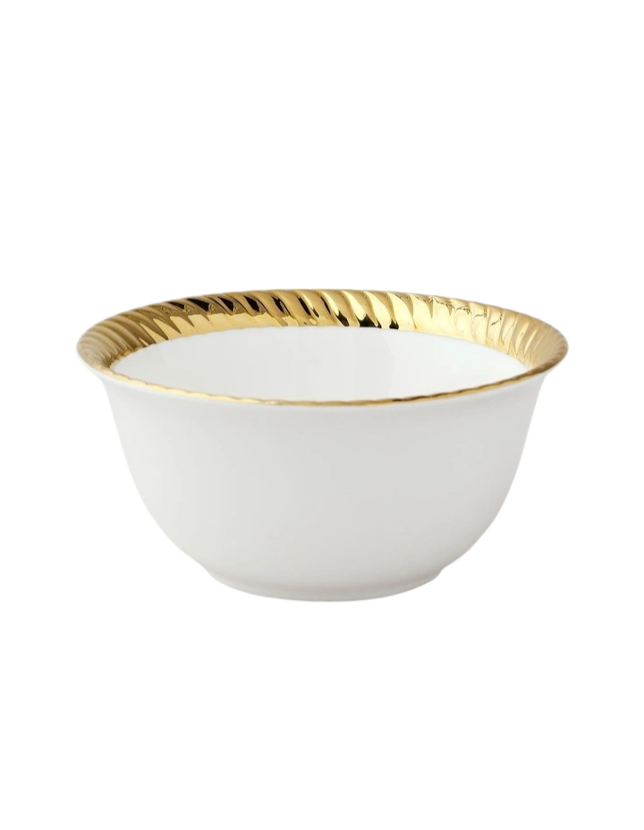 Ripple Edge Cereal Bowl - Gold