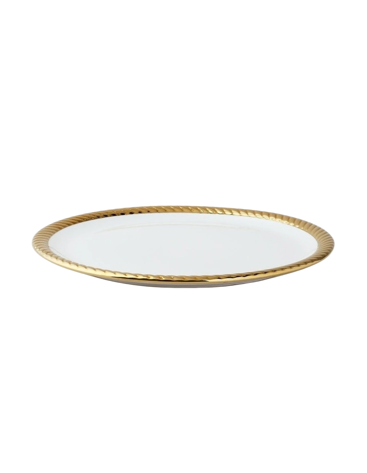 Ripple Edge Dinner Plate - Gold