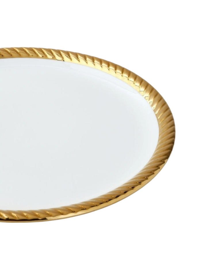 Ripple Edge Dinner Plate - Gold