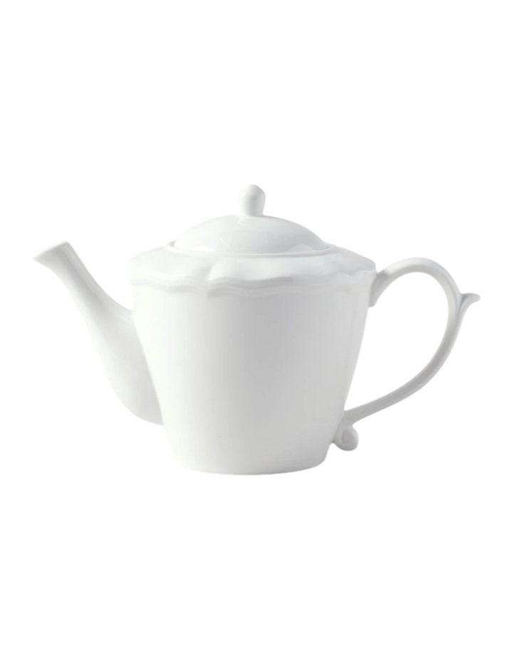 Scalloped Teapot White