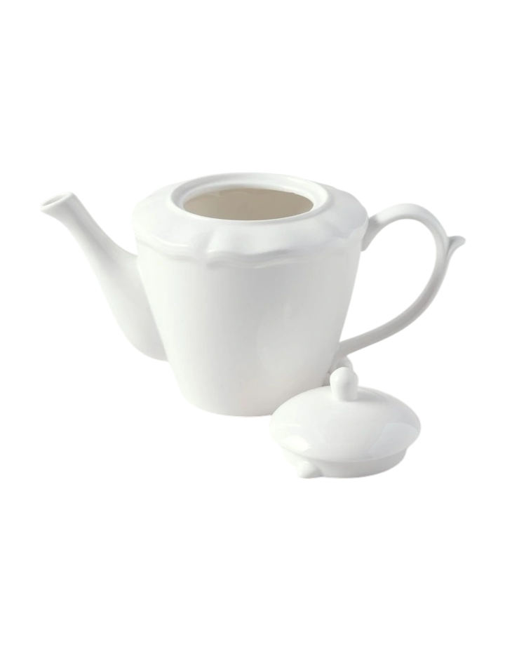 Scalloped Teapot White