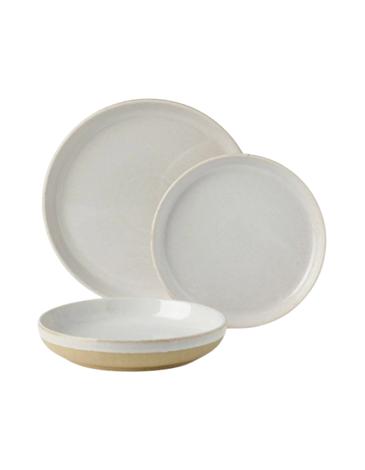 Chadwick Wiped Edge 12 Piece Dinner Set - Natural