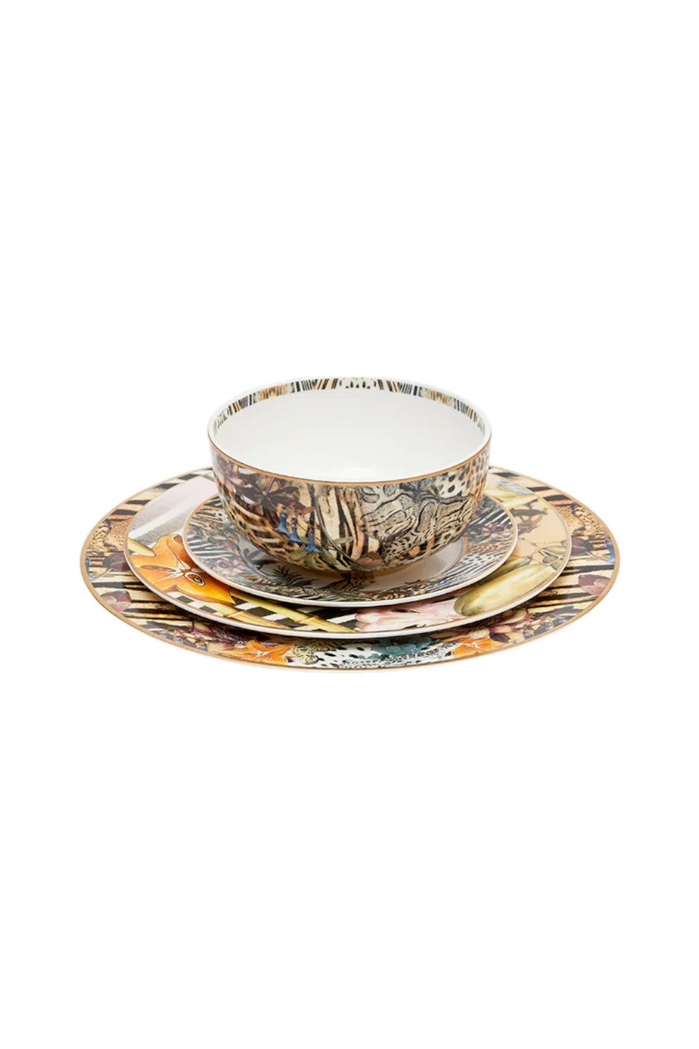 Natural Instinct Ceramic 4 Piece Dinner Set