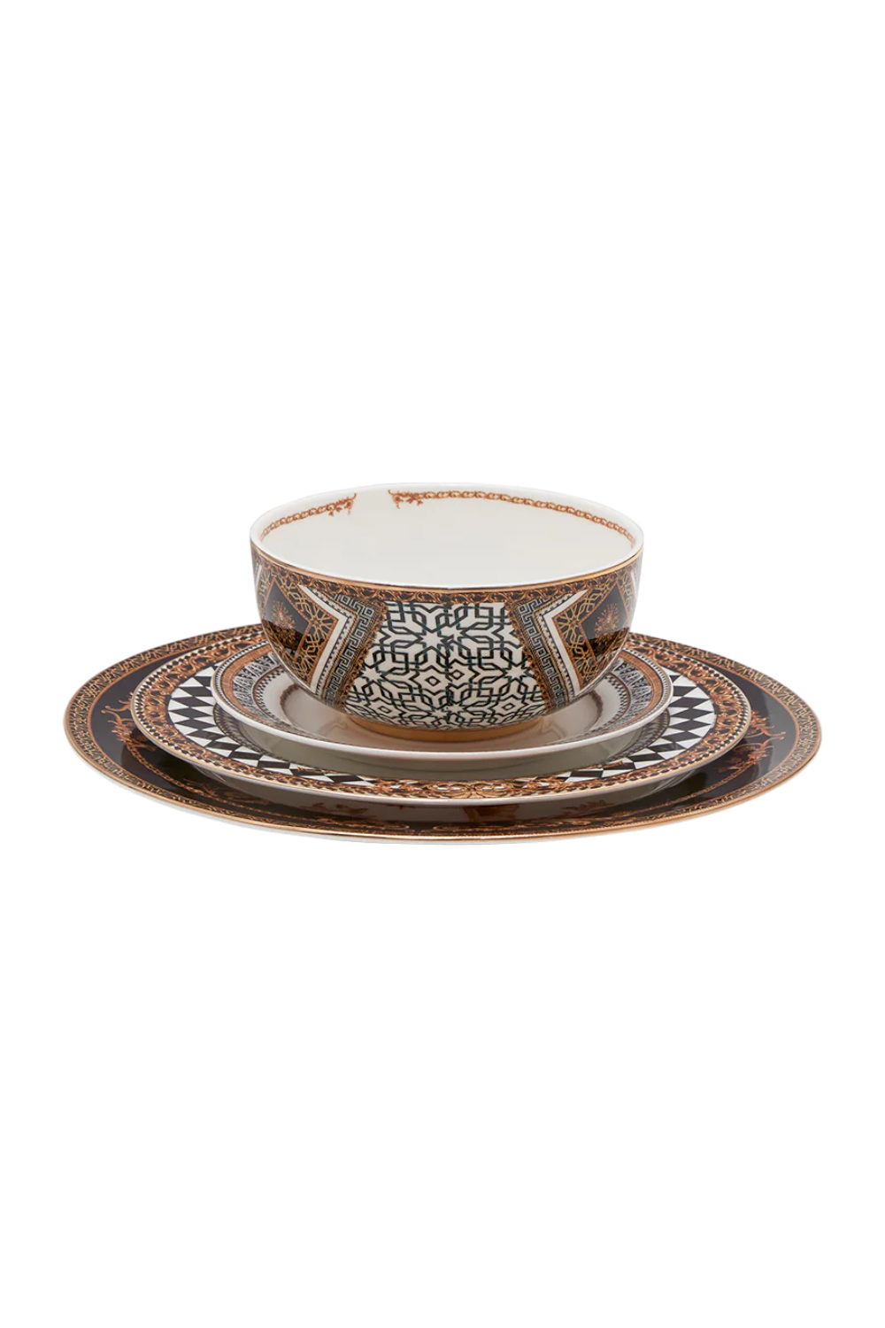 Duomo Dynasty Ceramic 4 Piece Dinner Set
