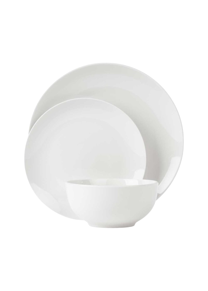Everyday Porcelain Dinner Set - White