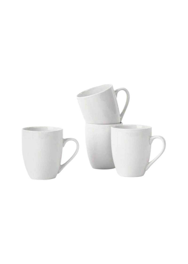Everyday Porcelain Mug Set 4 Pack