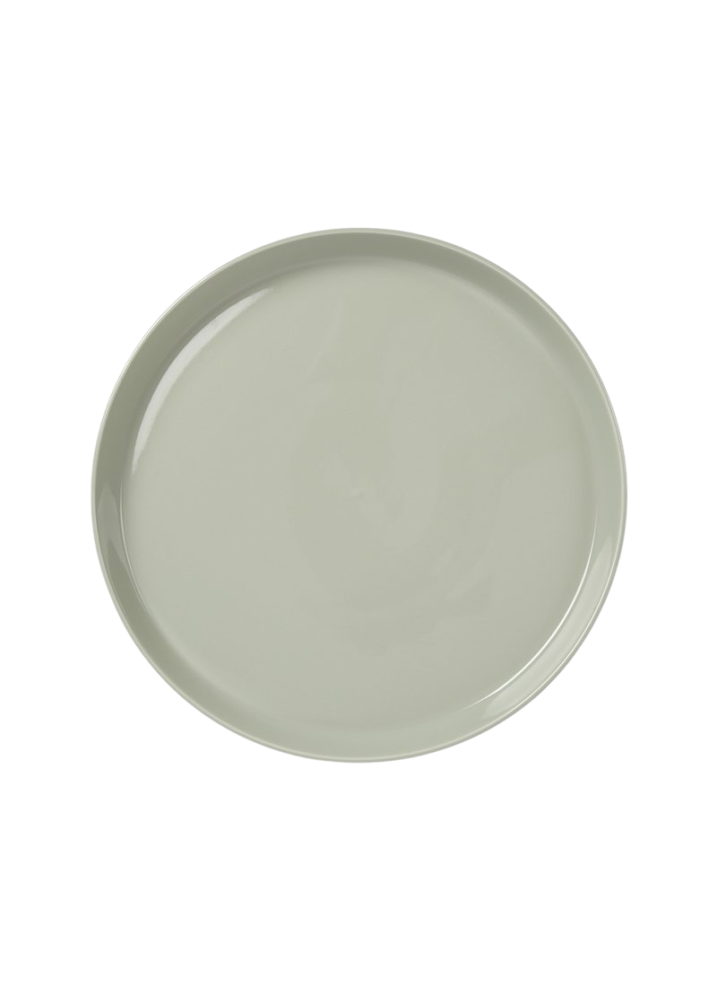 Hawthorne Stacked Porcelain Dinner Plates 4 Piece Set in Green