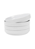 Hawthorne Stacked Porcelain Pasta Bowls 4 Piece Set - White