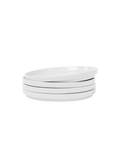 Hawthorne Stacked Porcelain Side Plates 4 Piece Set in White