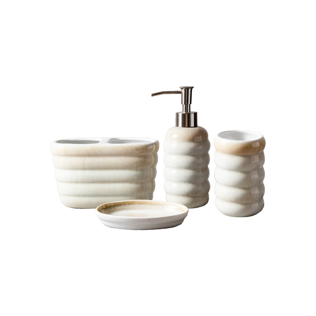 Pillow Bathroom Set - Natural Reactive