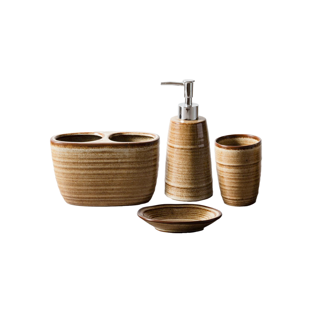 Desert Flower Bathroom Set - Clay