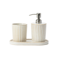 Organic Etch Bathroom Set - Natural