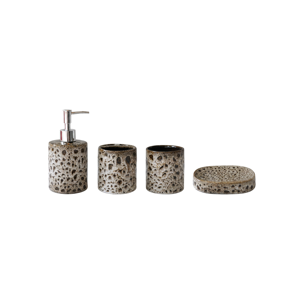 Rolo Brown Bathroom Set