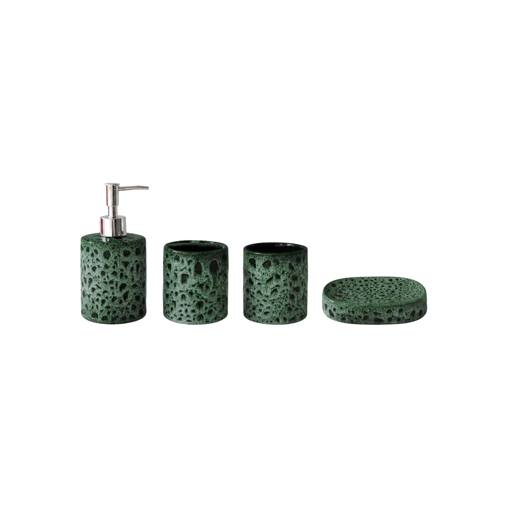 Rolo Green Bathroom Set