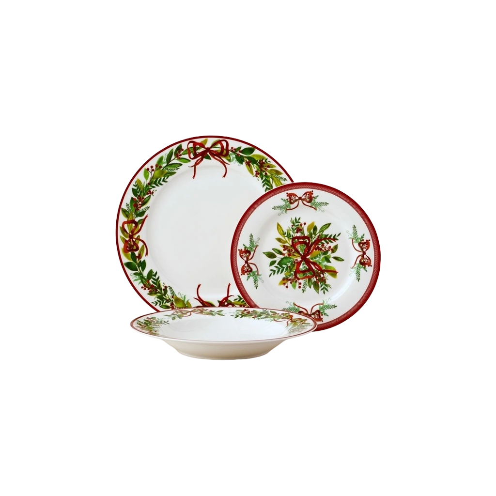 Christmas Bow Dinner Set