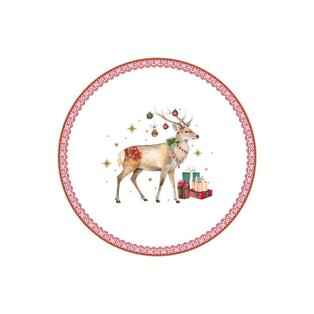 Festive Reindeer Plate
