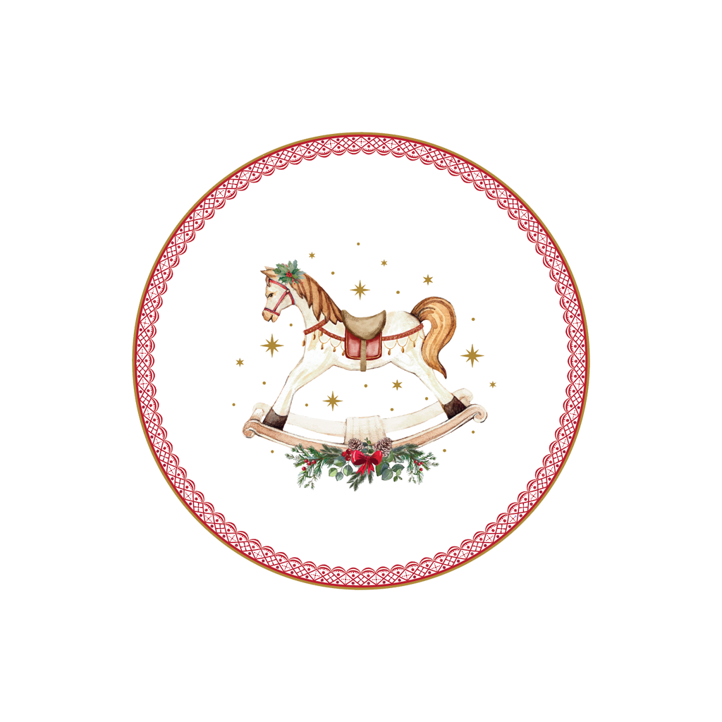 Festive Rocking Horse Plate