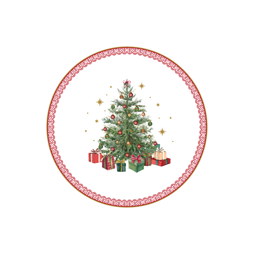 Festive Christmas Tree Plate