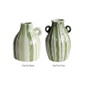 Amara Stripe Vase - Green