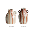 Amara Stripe Vase - Toffee