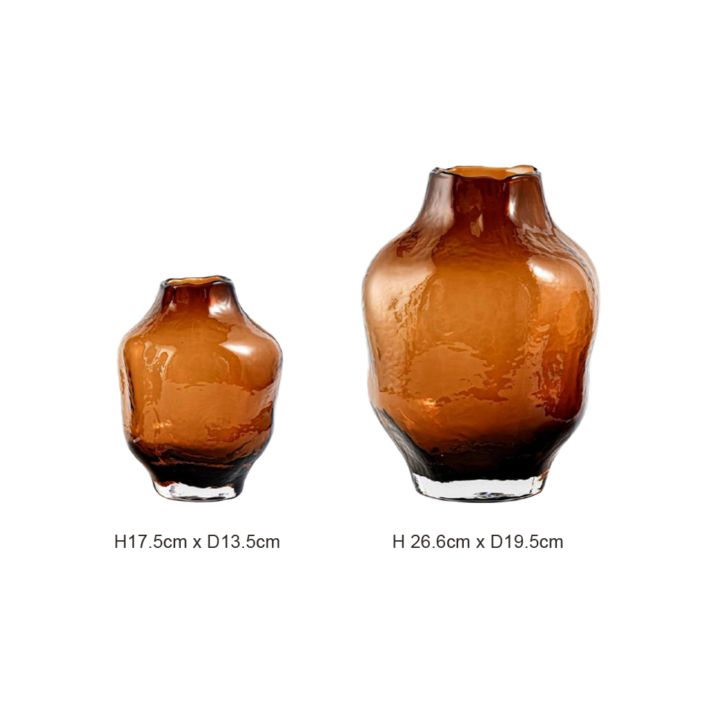 Moore Coloured Glass Vase - Toffee