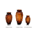 Clover Coloured Glass Vase - Toffee