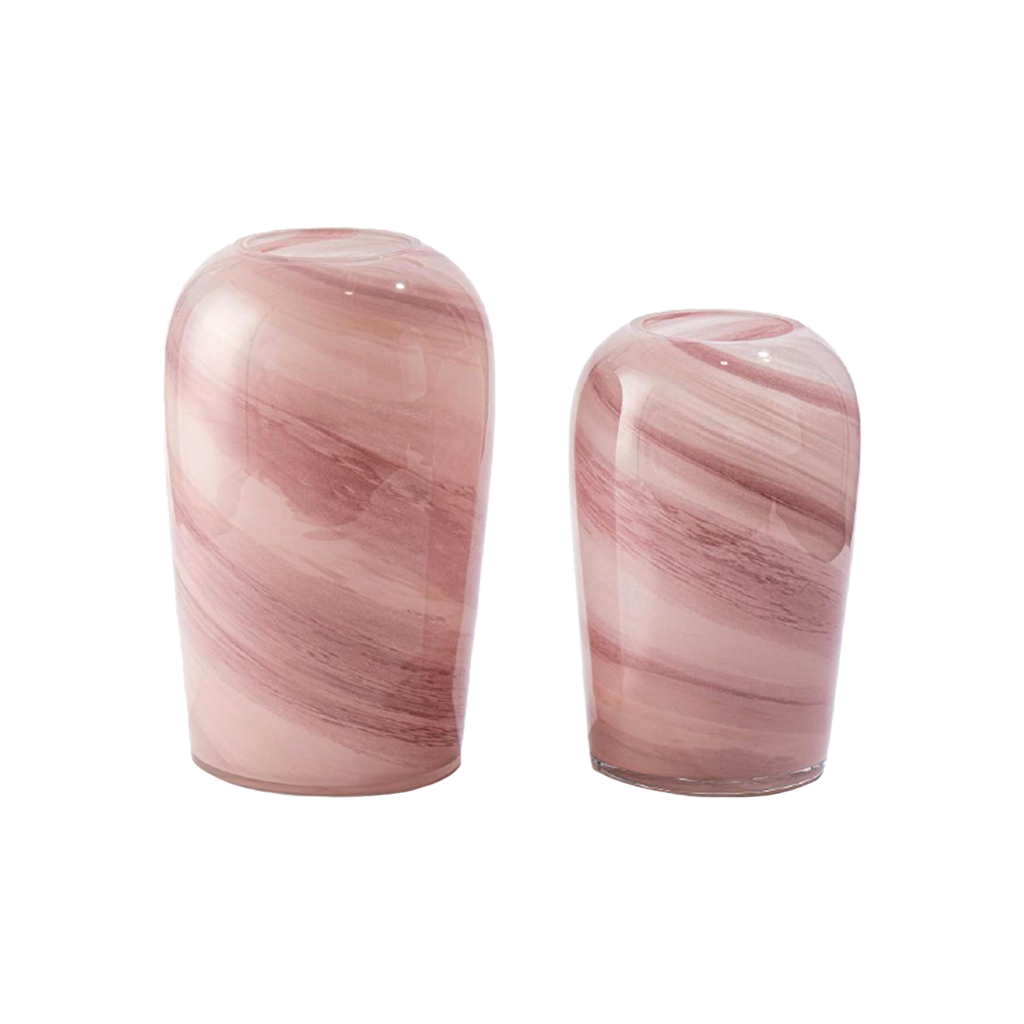 Lily Coloured Glass Vase - Pink