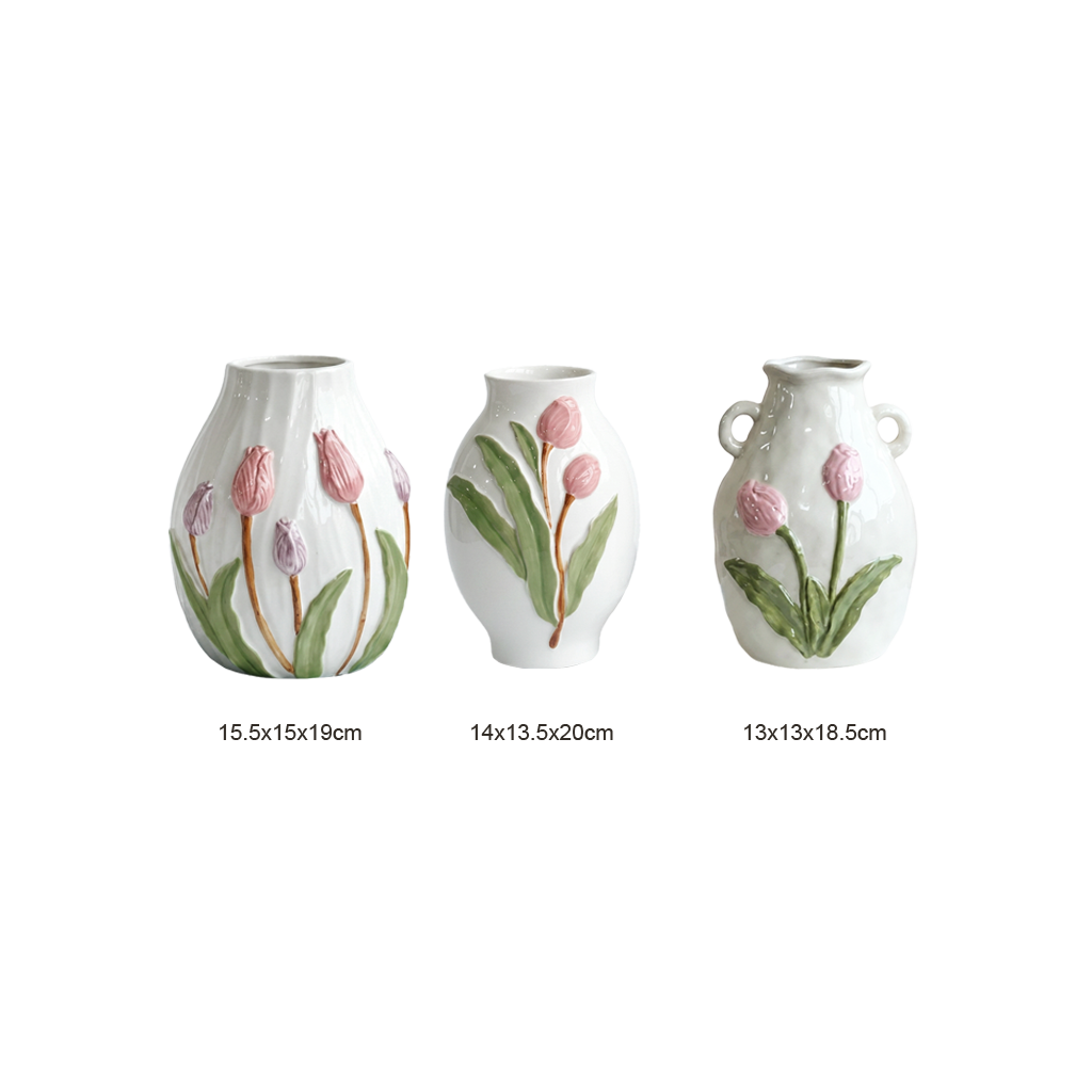 Tulip Hand Painted Vase
