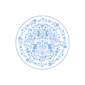 Easter Floral Rabbit Plate