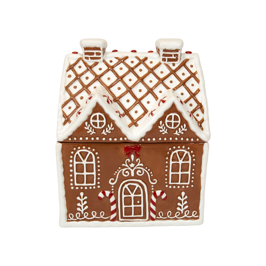 Dark Gingerbread House Cookie Jar