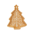 Gingerbread Christams Tree Treat Plate