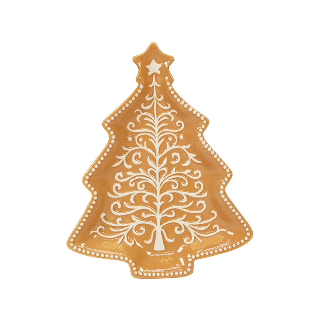 Gingerbread Christams Tree Treat Plate
