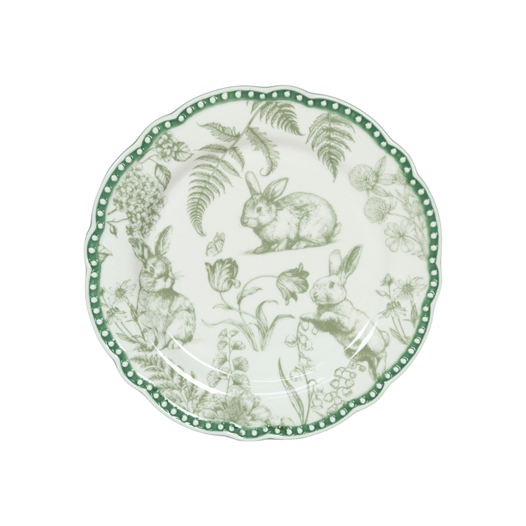 Easter Bobble Rim Bunny Plate