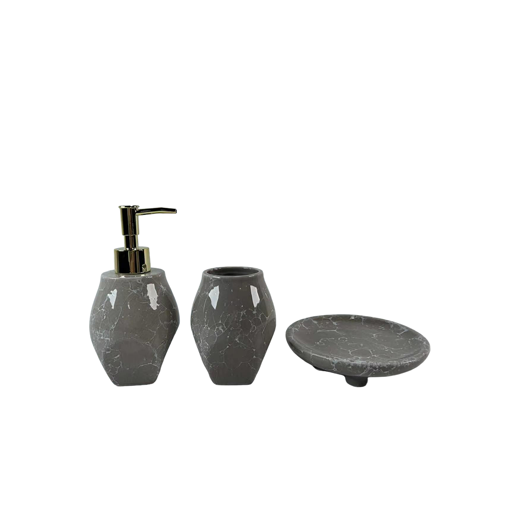 Taupe Marble Bathroom Set