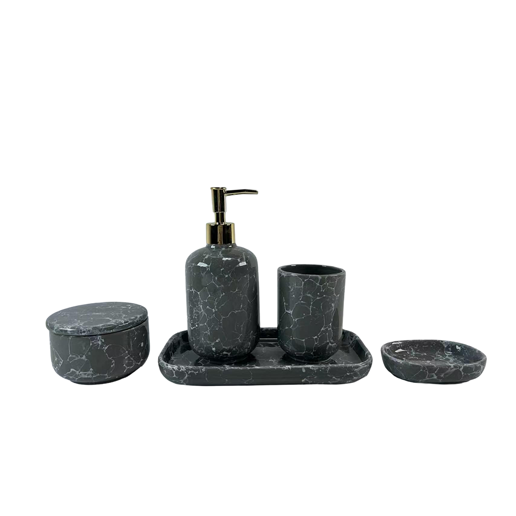 Grey Marble Bathroom Set