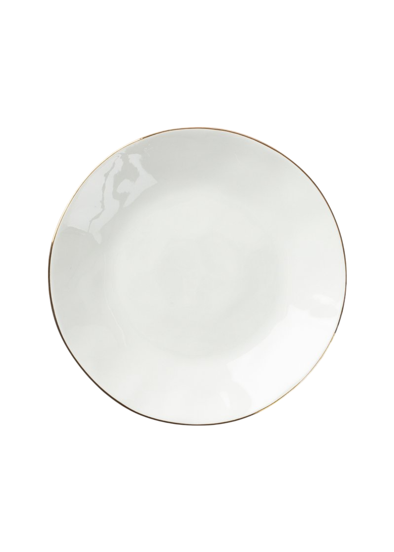 Organic Gold Rim Porcelain Side Plate