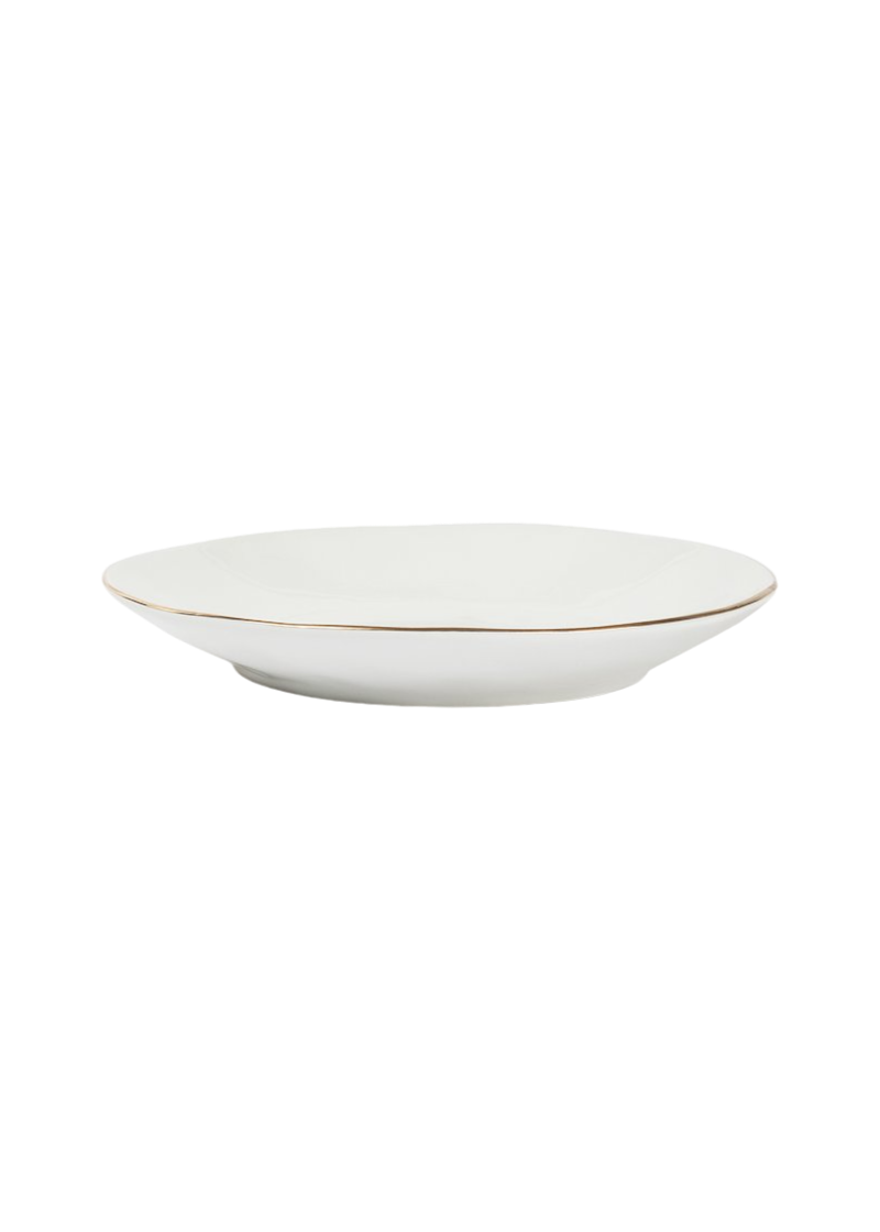 Organic Gold Rim Porcelain Side Plate