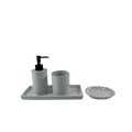 Scalloped Rim Bathroom Set